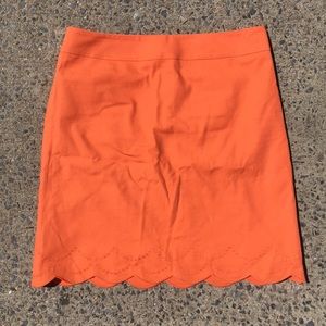 Talbots orange scalloped skirt!